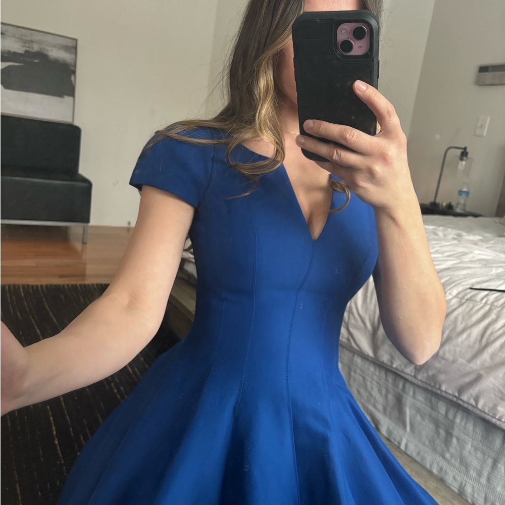 Halston Heritage Elegant Blue Women's Dress